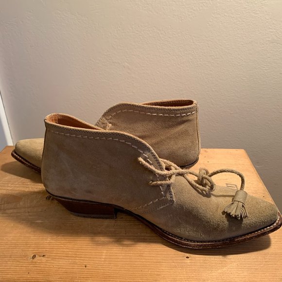 Ariat Suede Cowboy Shoes - Picture 5 of 8
